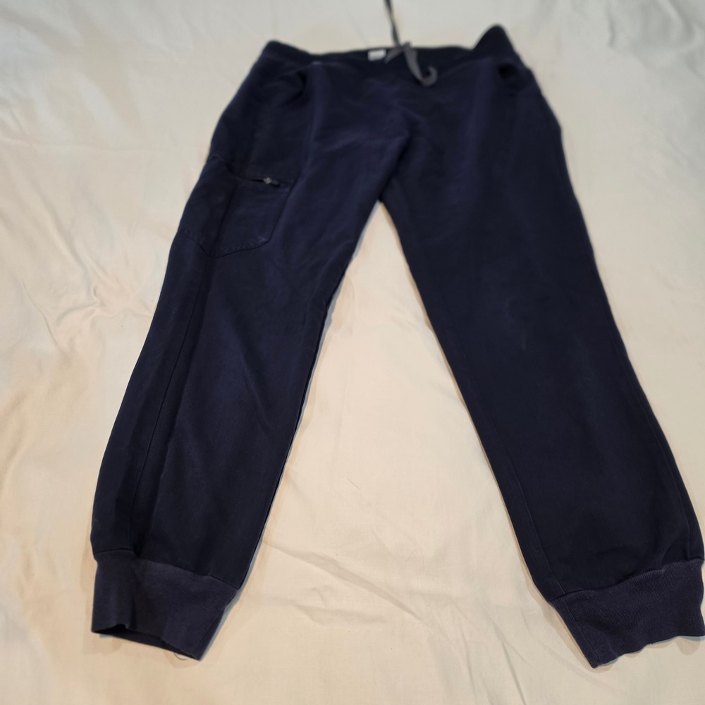 FIGS Jogger Scrub Pants Womens Navy Blue Excellent Technical Stretch Cargo